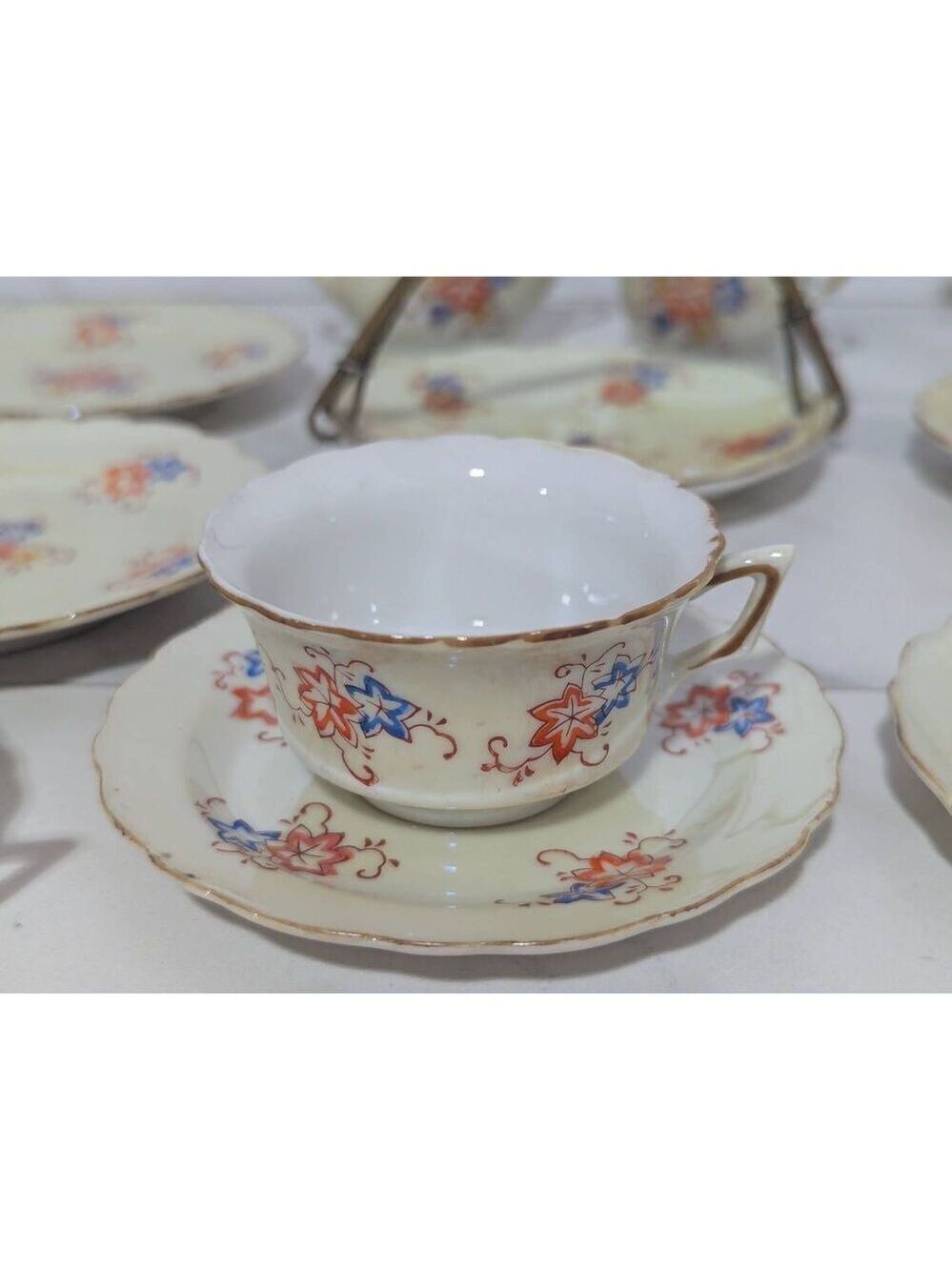 Made in Japan Vintage Child Porcelain Tea Set 16 Pc - Picture 3 of 9